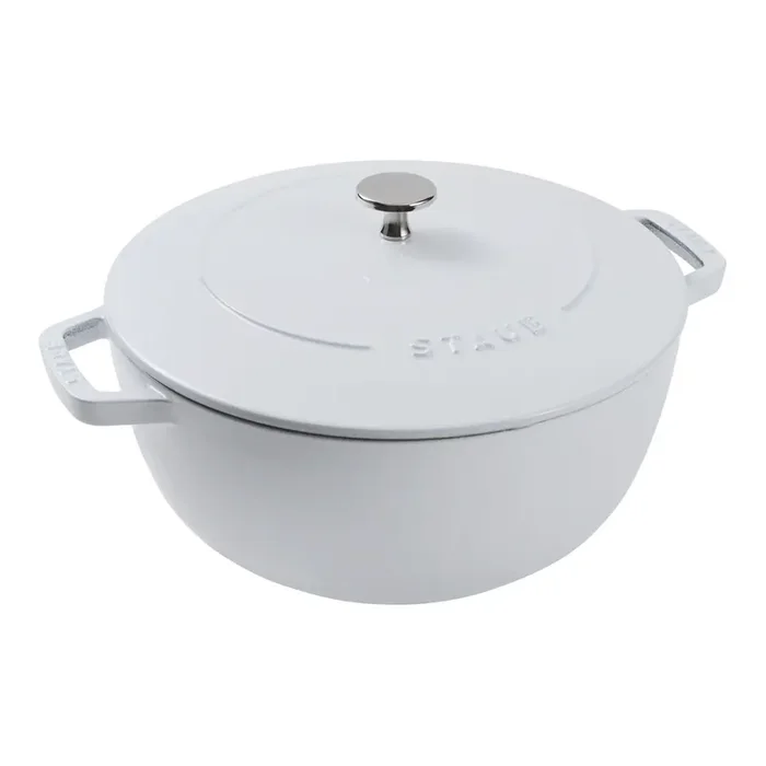 Staub Cast Iron 5-qt Essential French Oven – White