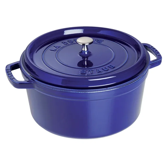 Staub Cast Iron 7-Quart Round Cocotte – Dark Blue