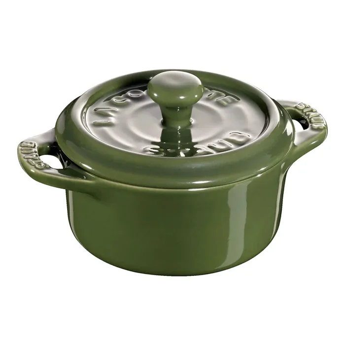 Staub Stoneware 0.2 qt, Mini cocotte, basil