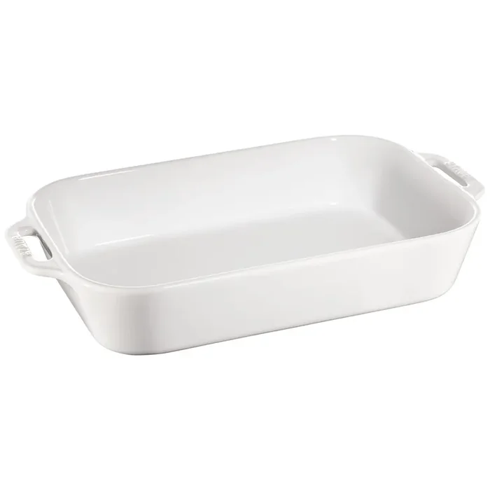 Staub Stoneware 13-x 9.5-inch, Rectangular, Baking Dish, White