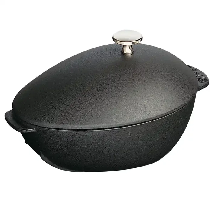 Staub USA 1102523 Black Cast Iron 2 Qt Mussel Pot