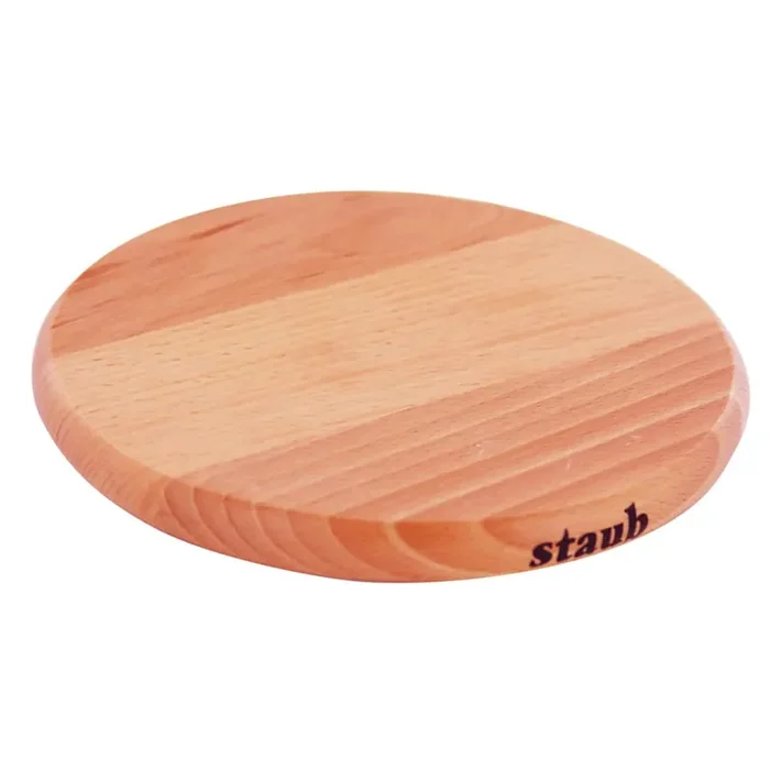Staub USA 41190732 Wooden 6″ Round Medium Magnetic Trivet