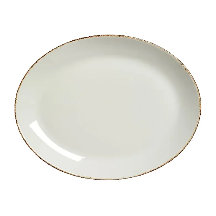 Steelite 17140142 Brown Dapple Oval Coupe Platter – 12 / CS