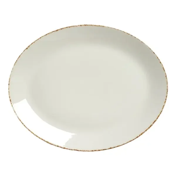 Steelite 17140145 Brown Dapple Oval 13-1/2 x 10-5/8 Platter – 12 / CS