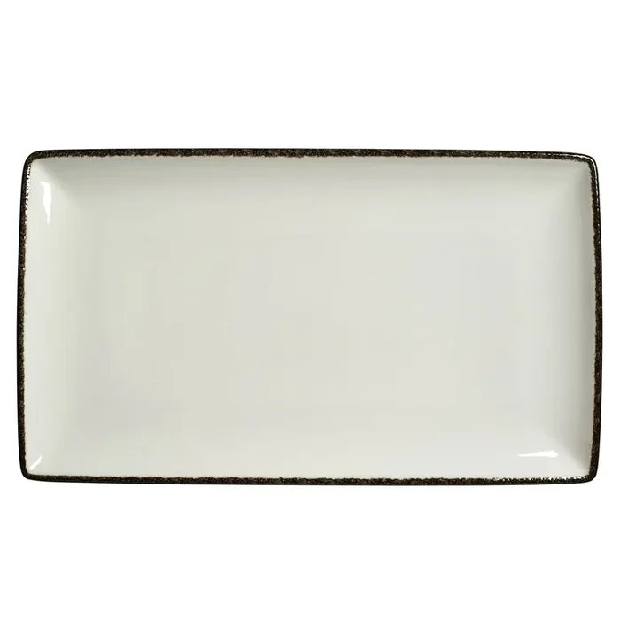 Steelite 17560556 Charcoal Dapple 12-1/2″ x 7-1/2″ Platter – 6 / CS