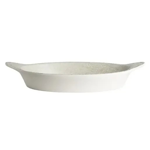 Steelite 7194TM078 Creations Pompeii 23 oz. Oval Stone Gray Eared Dish