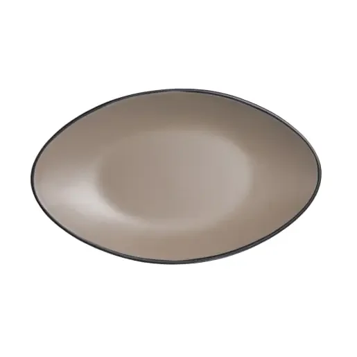 Steelite 7810JB021 Creations Baja 9-3/4″ x 5-7/8″ Oval Sandstone Tan Coupe Rim Plate
