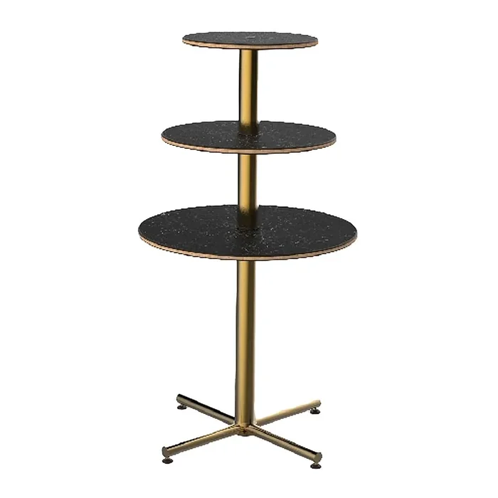 Steelite MGCPPR01MBXX Marble Round 3-Tier Display Table