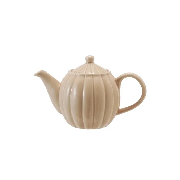 Stoneware Ribbed Teapot 34oz