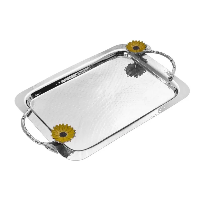 Sunflower Serve Tray with Handles
