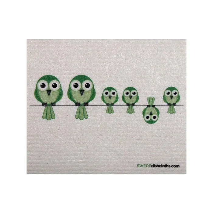 SWEDEdishcloth – Greenbirds On Wire