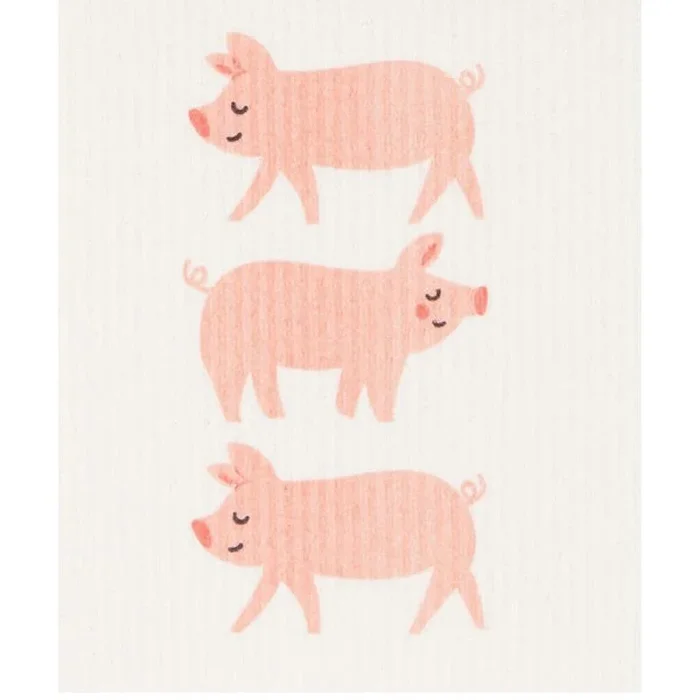 Swedish Dish Cloth 8×6.5″ Penny Pig