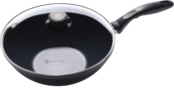 Swiss Diamond – 11″ Induction Wok w/Glass Lid