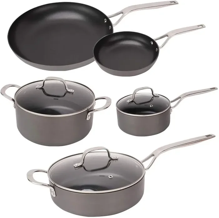Swiss Diamond – 8 Pc. Hard Anodised Cookware Set