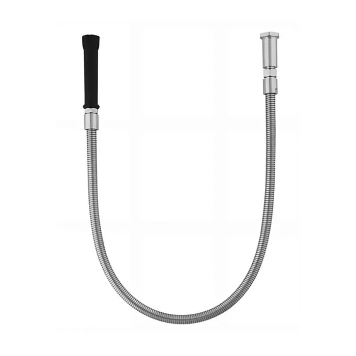 T & S Brass 5HSE96 S/S Black 96″ Flex Hose with Handle