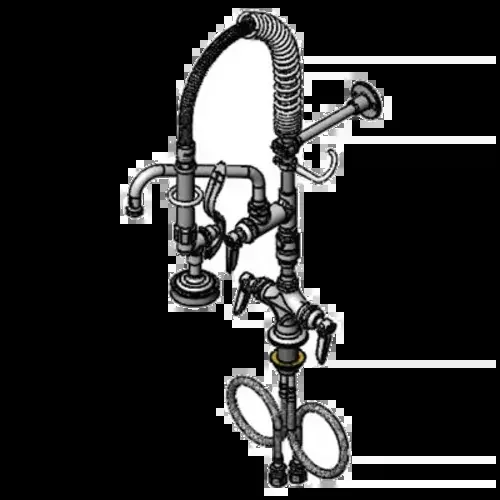 T&S Brass MPZ-2DLV-08-CR Mini Pre-Rinse Unit