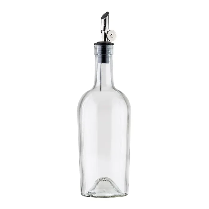 TableCraft 10379 17.5 Ounce Glass Bottle with S/S Pourer – 12 / CS
