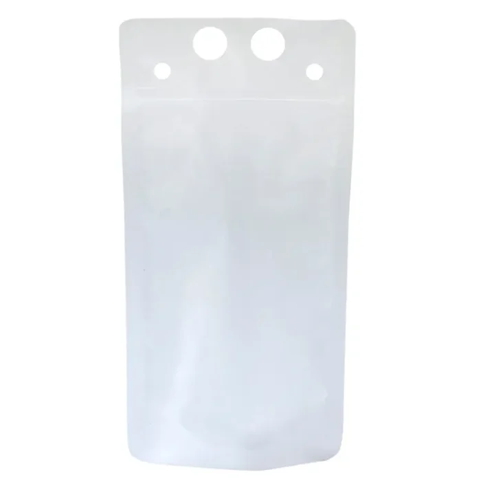 TableCraft 10682 Translucent 16 Ounce To-Go Beverage Pouch- 100 / PK
