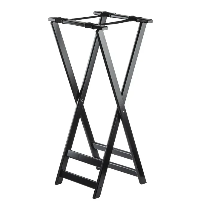 Tablecraft 11520 Black Rubberwood 18 x 17 x 38″H Tray Stand