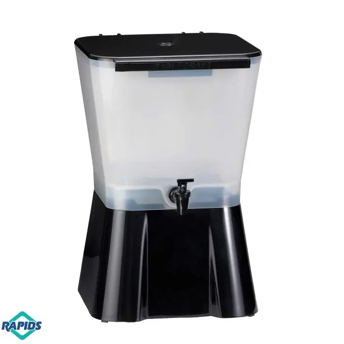 Tablecraft 953 3 Gallon Single Beverage Dispenser Black