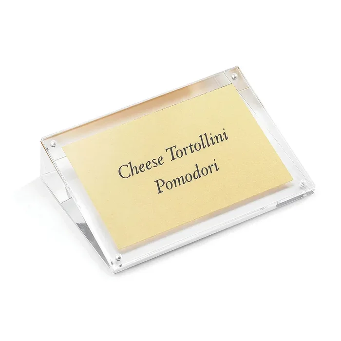 TableCraft ACHS46 4″ x 4″ Slanted Sign Holder – 12 / CS