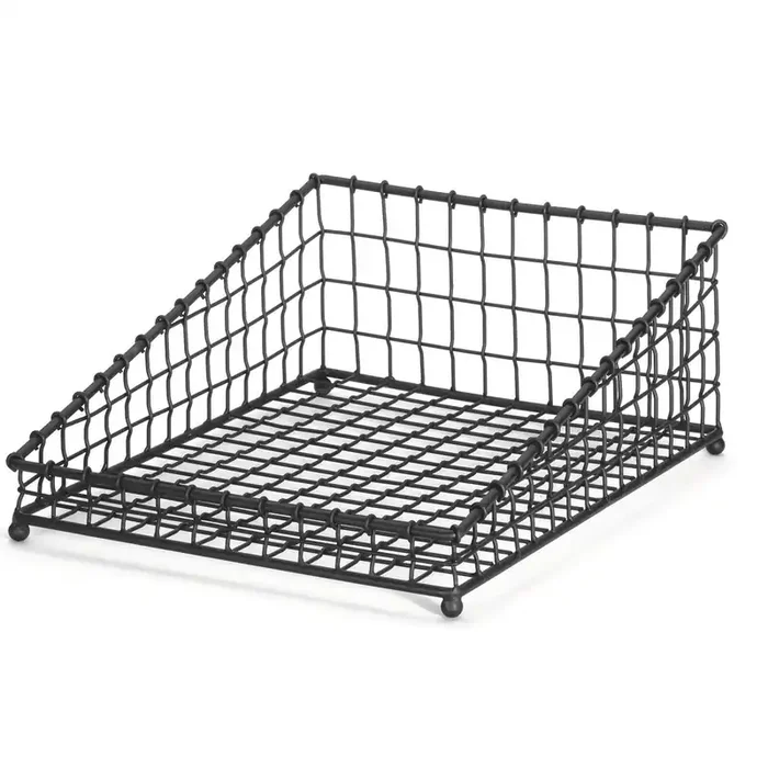 TableCraft GM1519 Grand Master Black Metal 19 x 15 Rectangular Basket