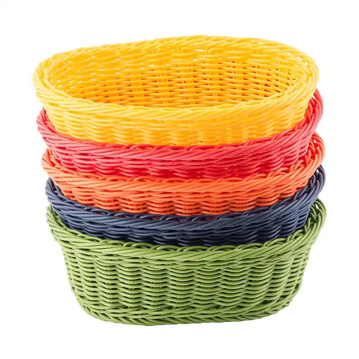 TableCraft HM1174A Ridal Collection Assorted 9.25 x 6.25 Oval Basket – 5 / CS