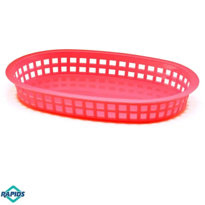 Tablecraft Oval Basket, Red, 1 Dozen