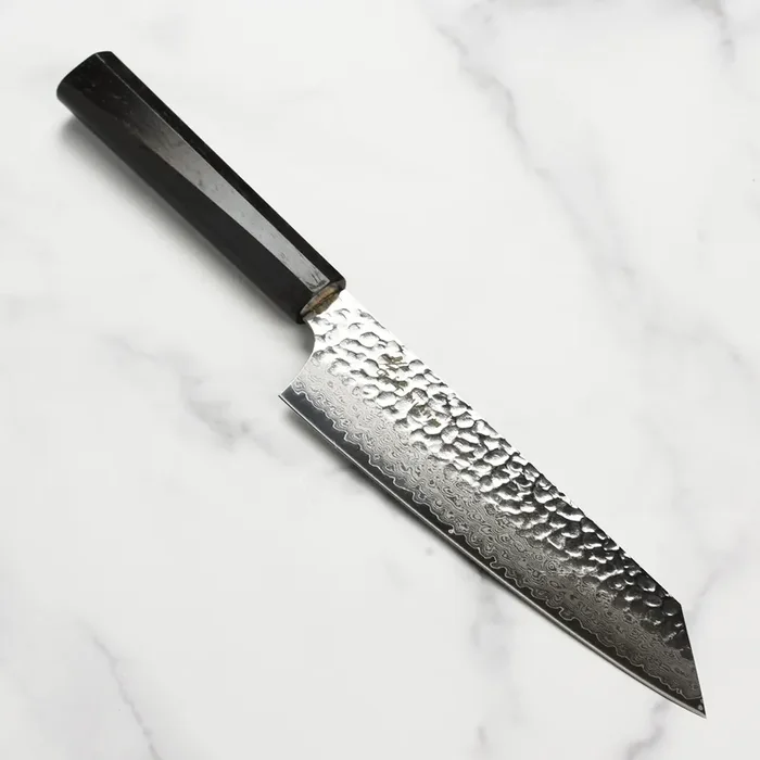 Takayuki Tsuchime Damascus 7.5″ Kiritsuke Gyuto with Ebony Handle