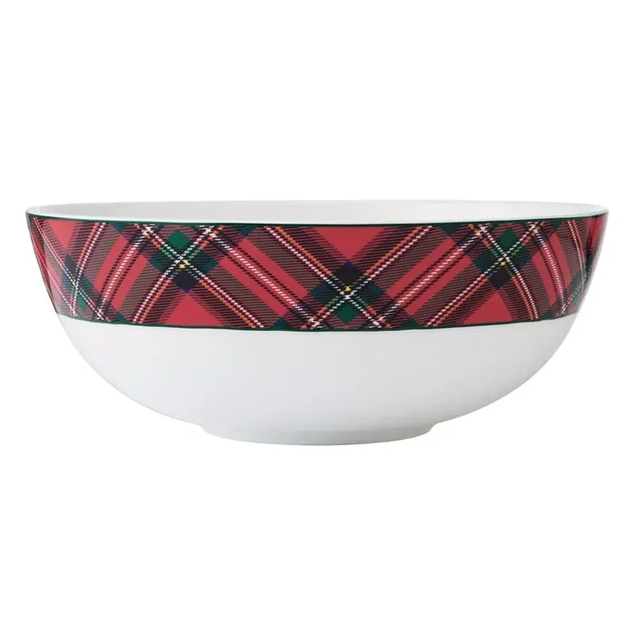 Tartan Red Serve Bowl