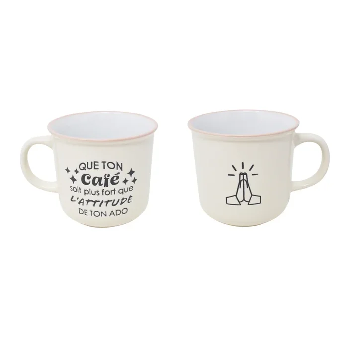 Tasse 400ml “Que ton café soit plus fort que l’attitude de ton ado”