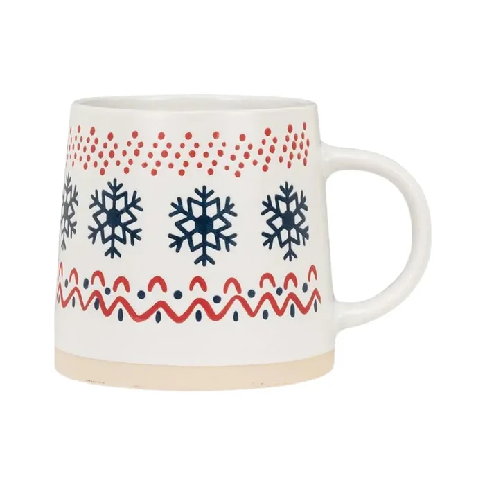 Tasse avec motif nordique et flocons 414 ml