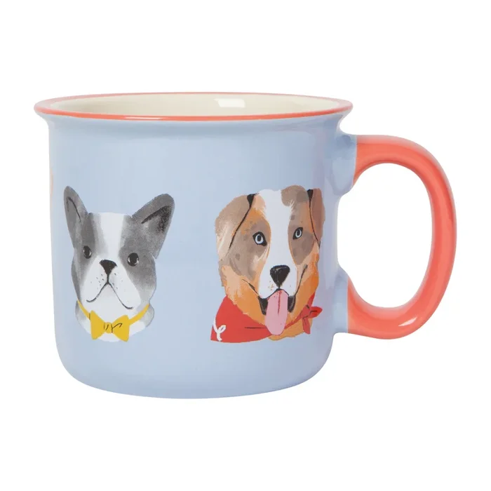 Tasse Bleu pâle avec motif de chiens 20 oz – Danica