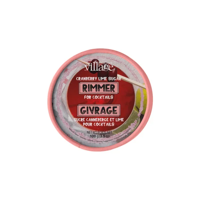 The Glass Rimmer Canister – Cranberry Lime Sugar
