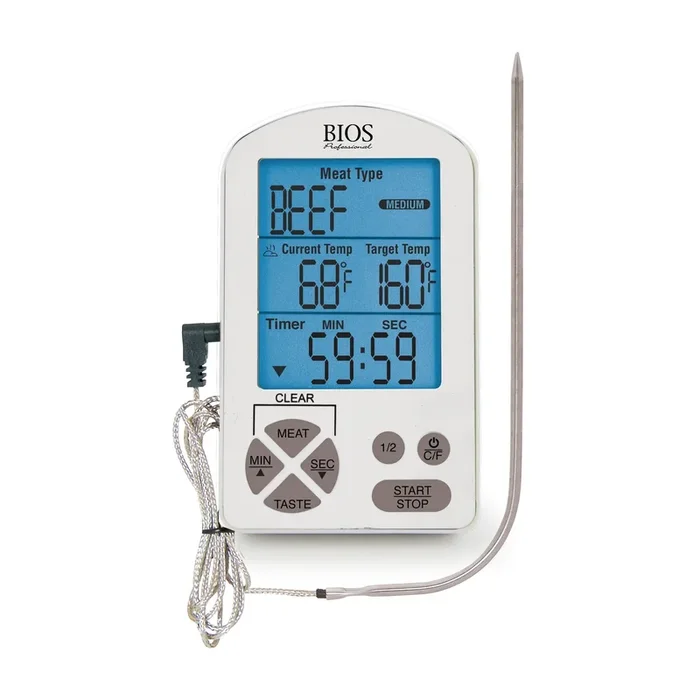 Thermomètre et minuterie de qualité supérieure pour la viande