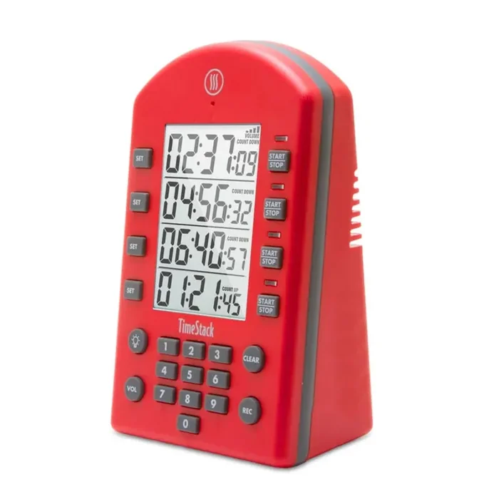 Thermoworks TX-4400-RD Red 4-Display Timestack Timer with Keypad