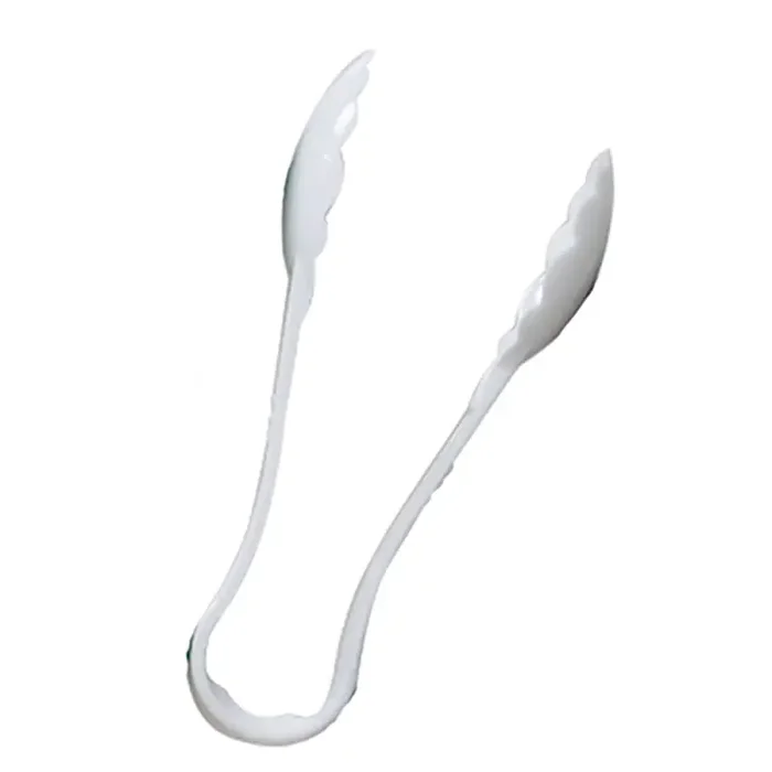 Thunder Group PLSGTG009WH White Scallop 9″ Polycarbonate Tong
