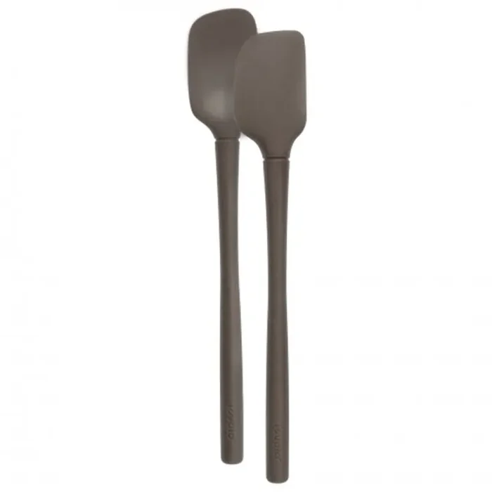 Tovolo Flex-Core Silicone Handled Mini Spatula & Spoonula Set – Charcoal