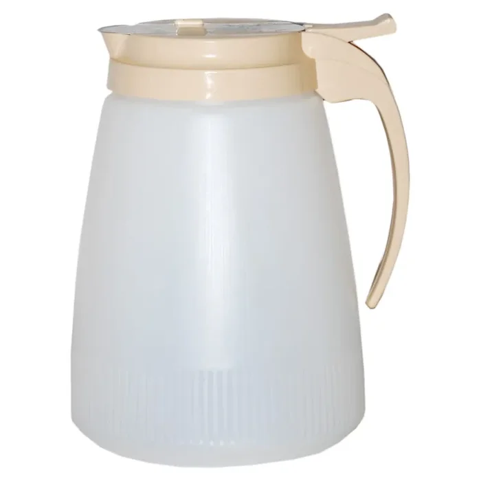 Traex 4748-18 Polyethylene 48 Ounce Syrup Server with Almond Lid