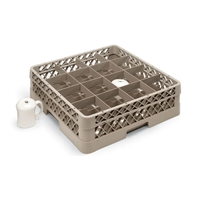 Traex® TR4D 16 Compartment 1 Extender Beige Cup Rack