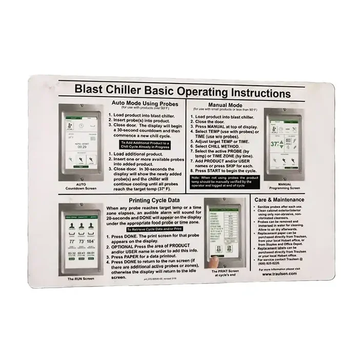 Traulsen 370-60540-00 Blast Operating Instruction Magnet