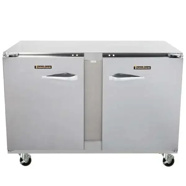Traulsen UHT48-LL 48‘‘ 2 Section Undercounter Refrigerator with 2 Left Hinged Solid Doors and Front Breathing Compressor