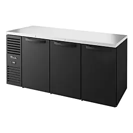 True TBR72-RISZ1-L-B-SSS-1 72″ 3 Locking Solid Swinging Door Back Bar Cooler
