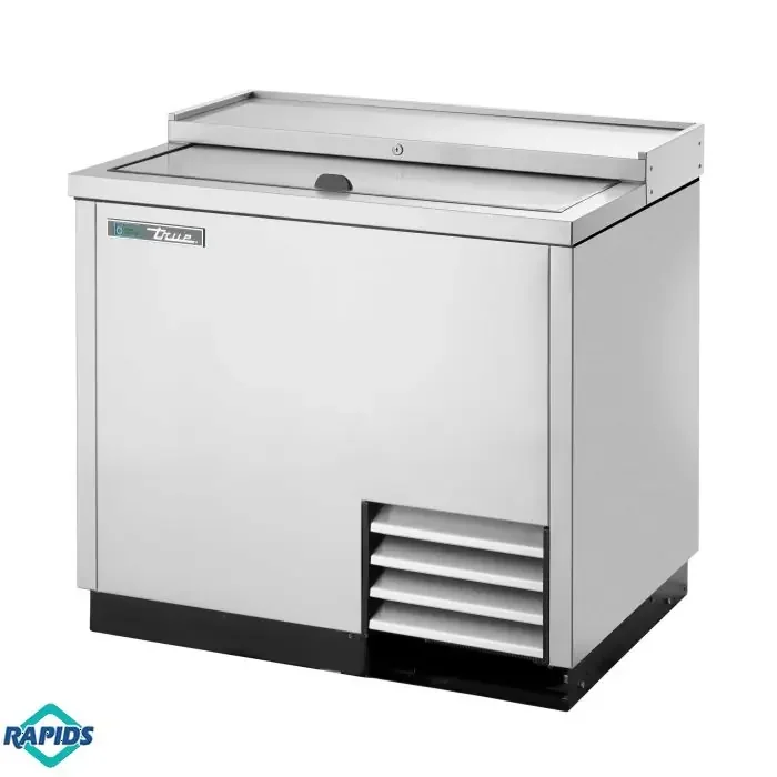 True TD-36-12-S 37” Deep Well Bottle Cooler 1 Lid Horizontal Stainless Steel