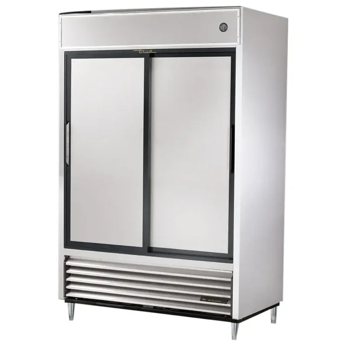 True TSD-47-HC 2-Section 47 CF Reach-In Solid Slide-Door Refrigerator