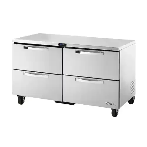 True TUC-60D-4-HC~SPEC3 60″ Undercounter Refrigerator with 2 Sections, 4 Drawers, 15.5 Cu. Ft, Refrigerant R290