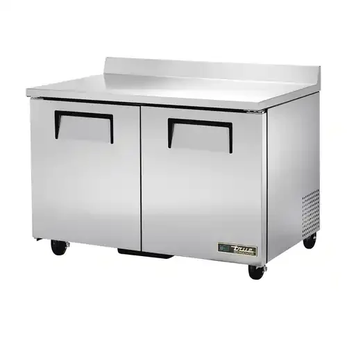 True TWT-48-HC 48″ Solid Two Door Worktop Refrigerator, 2 Section, 12 Cu. Ft., Refrigerant R290