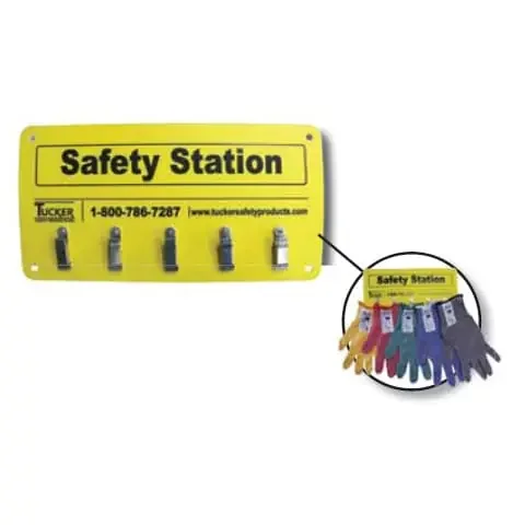 Tucker Safety 99953 5-Clip KutGlove Cut Resistant Glove Safety Station