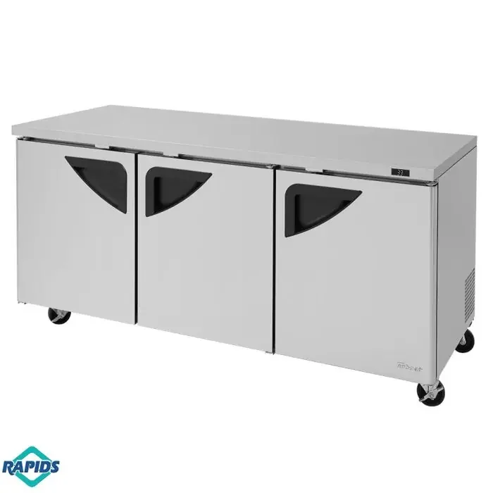 Turbo Air 3 Door Undercounter Refrigerator