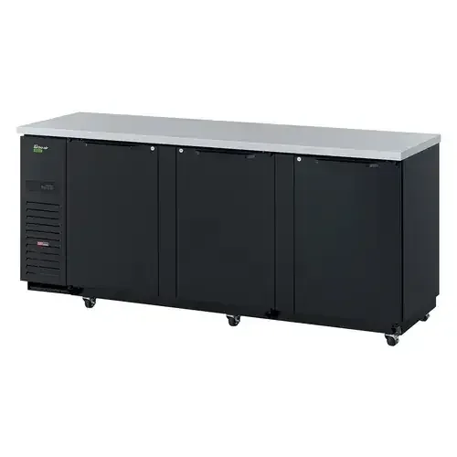 Turbo Air TBB-4SBD-N 3 Solid Door Refrigerated Back Bar Storage Cabinet